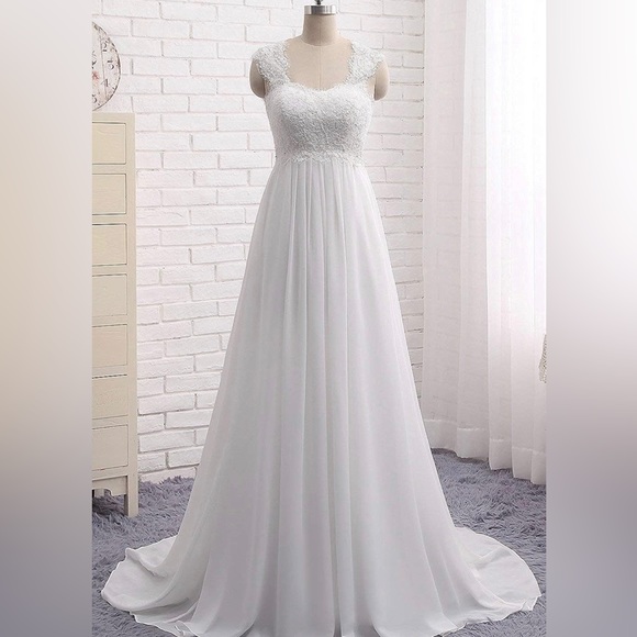 Wedding Dresses for Bride 2023 Sleeveless Lace - Picture 4 of 8